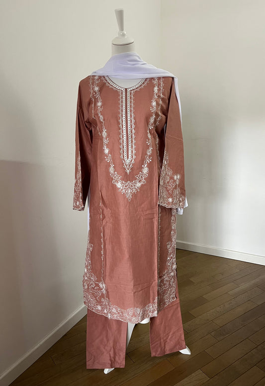 Salwar Kameez Marwa - vieux rose